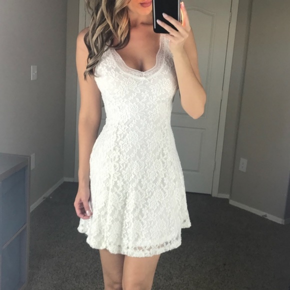 -Ivory Floral Lace Sundress- - Picture 2 of 5